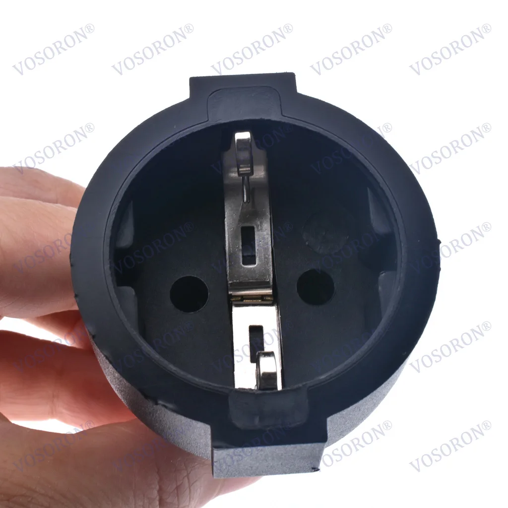 Czarny PVC Miedź Rosja Korea Ukraina Francja Hiszpania Belgia Polska kraje UE 4.8MM Gniazdo żeńskie na wtyk męski C14 konwerter — zdjęcie produktu 2