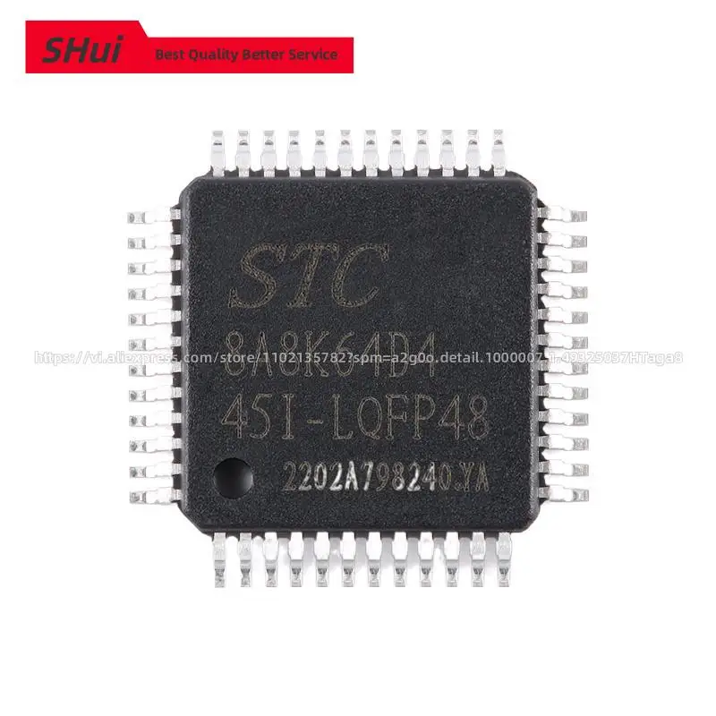 

New Original STC STC8A8K64D4 STC8A8K64D4-45I-LQFP48 1T 8051 Microprocessor Microcontroller MCU IC Chip