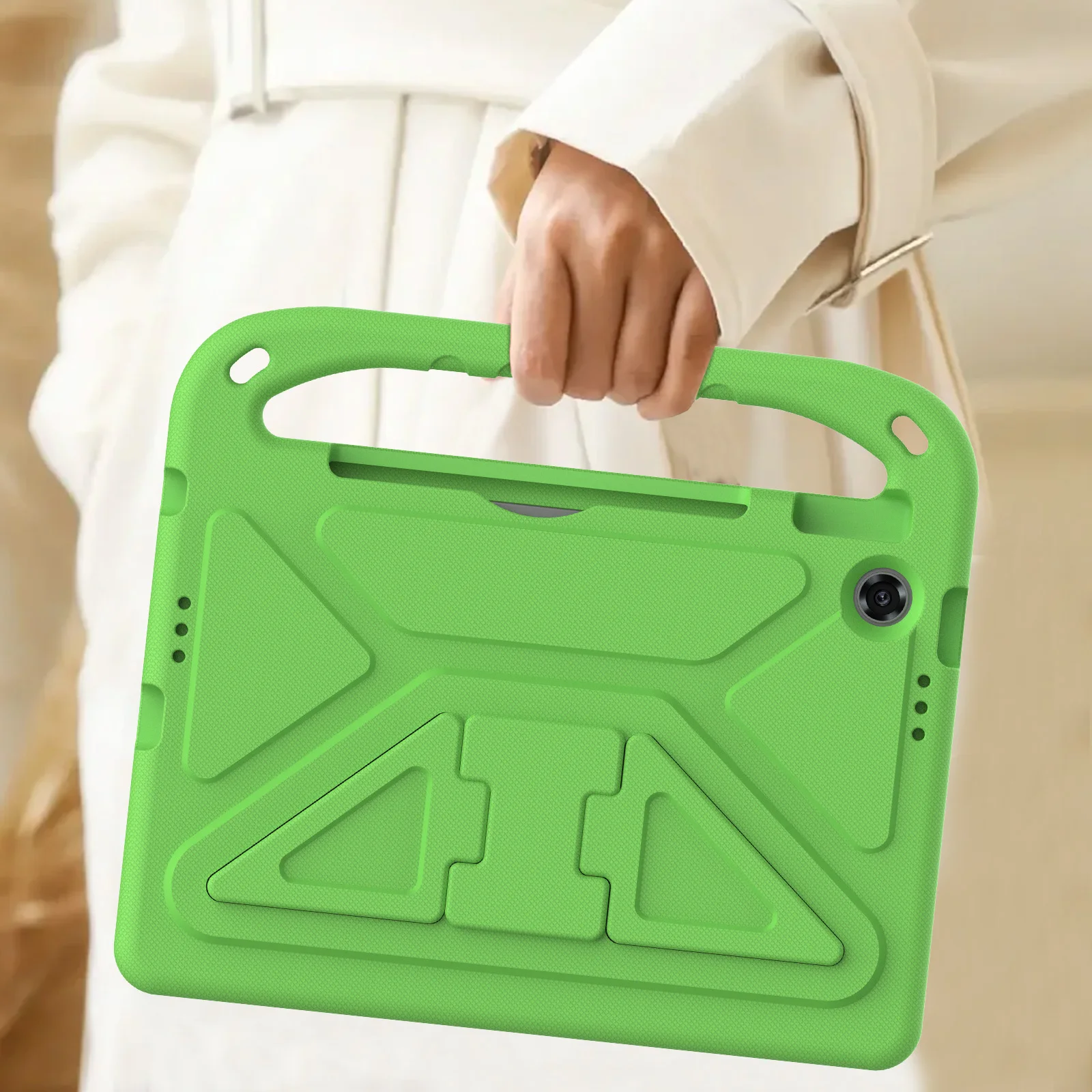 Kids Friendly EVA Case For Lenovo Tab 10.1 2025 K10C TB-311FU ZAEH0019IN ZAEH0180IN ZAEJ0054IN Kickstand Cover With Hand Holder