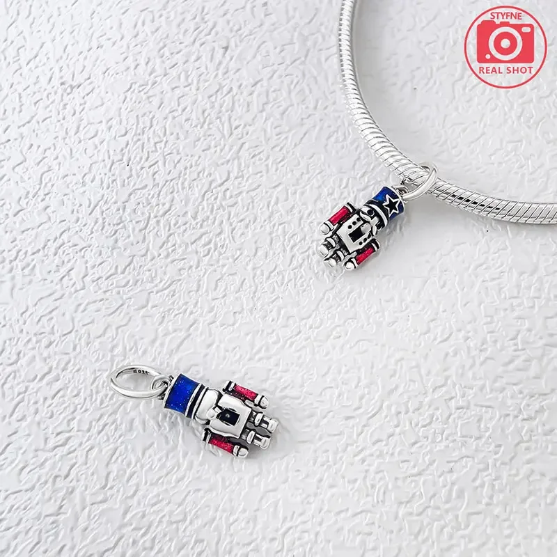 Travel Hobbies 2025 Beads 925 Sterling Silver Moveable Nutcracker Dangle Openable Mouth Charm for Women's Jewelry DIY Gift