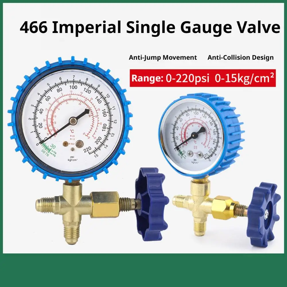 

Pressure Gauge For R22 And R134a Refrigerants For Car And Residential Air Conditioning System Refrigerant Pressure Gauge