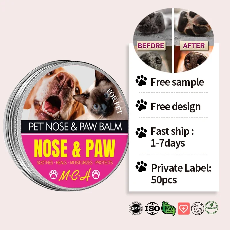 Pet Supplies Products Private Label Natural Paw Wax Protection Soother Paw and Nose Custom Pet Paw Balm For Dogs Cats