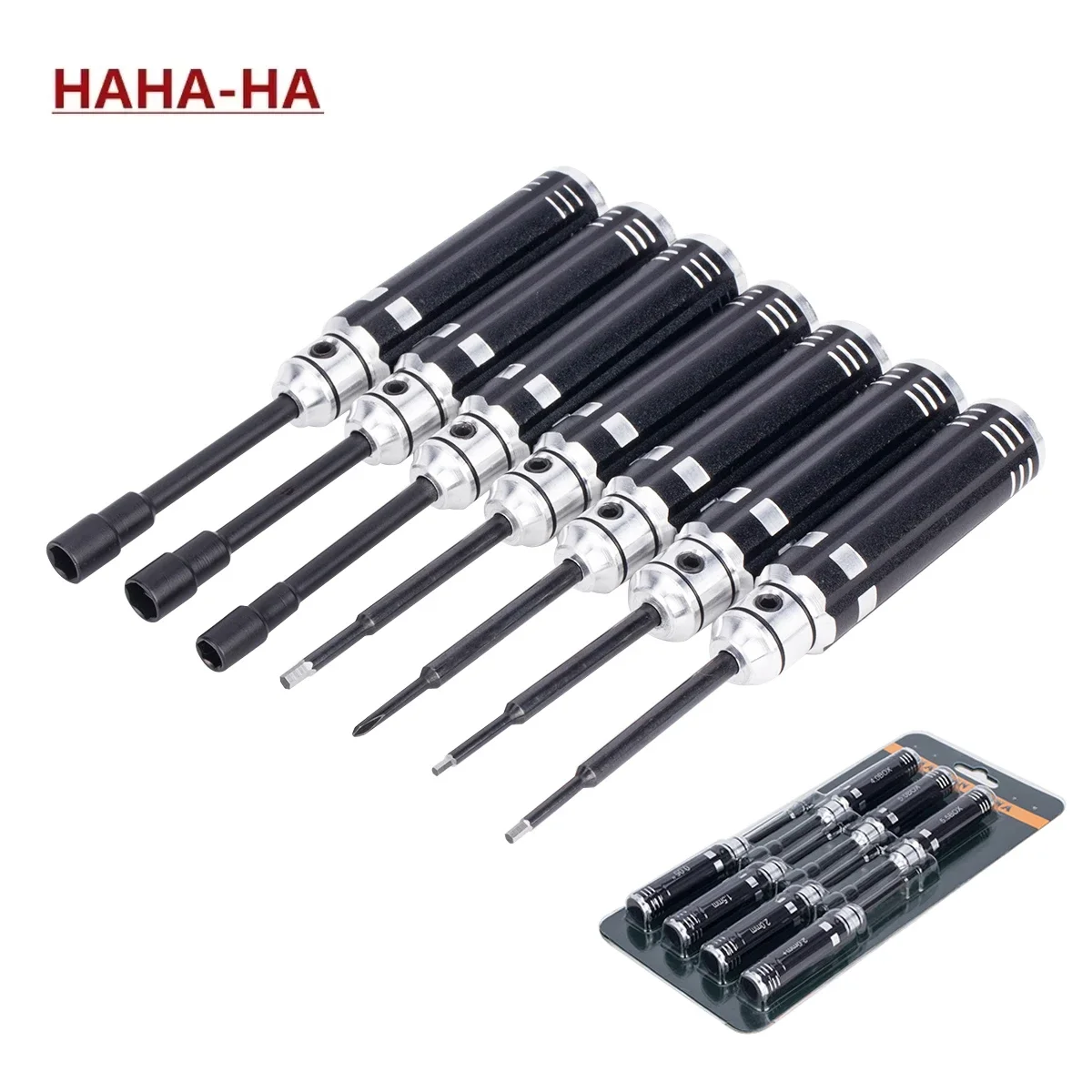 Steel Short Handle Nut Driver Hex Screwdriver Tools Kit 7Pcs for 1/18 1/24 Rc Mini Crawler Car Trax Trx4m Axial Scx24 Fms Fcx24