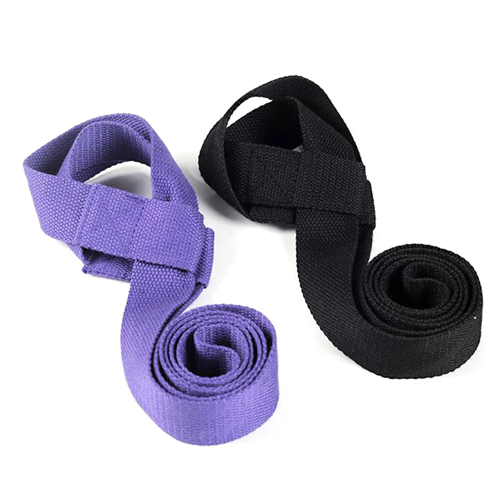 3Pcs Adjustable Strap Skin Friendly Cotton Yoga Mat Sling Exercise Travel Home Studio Prevents Unrolling