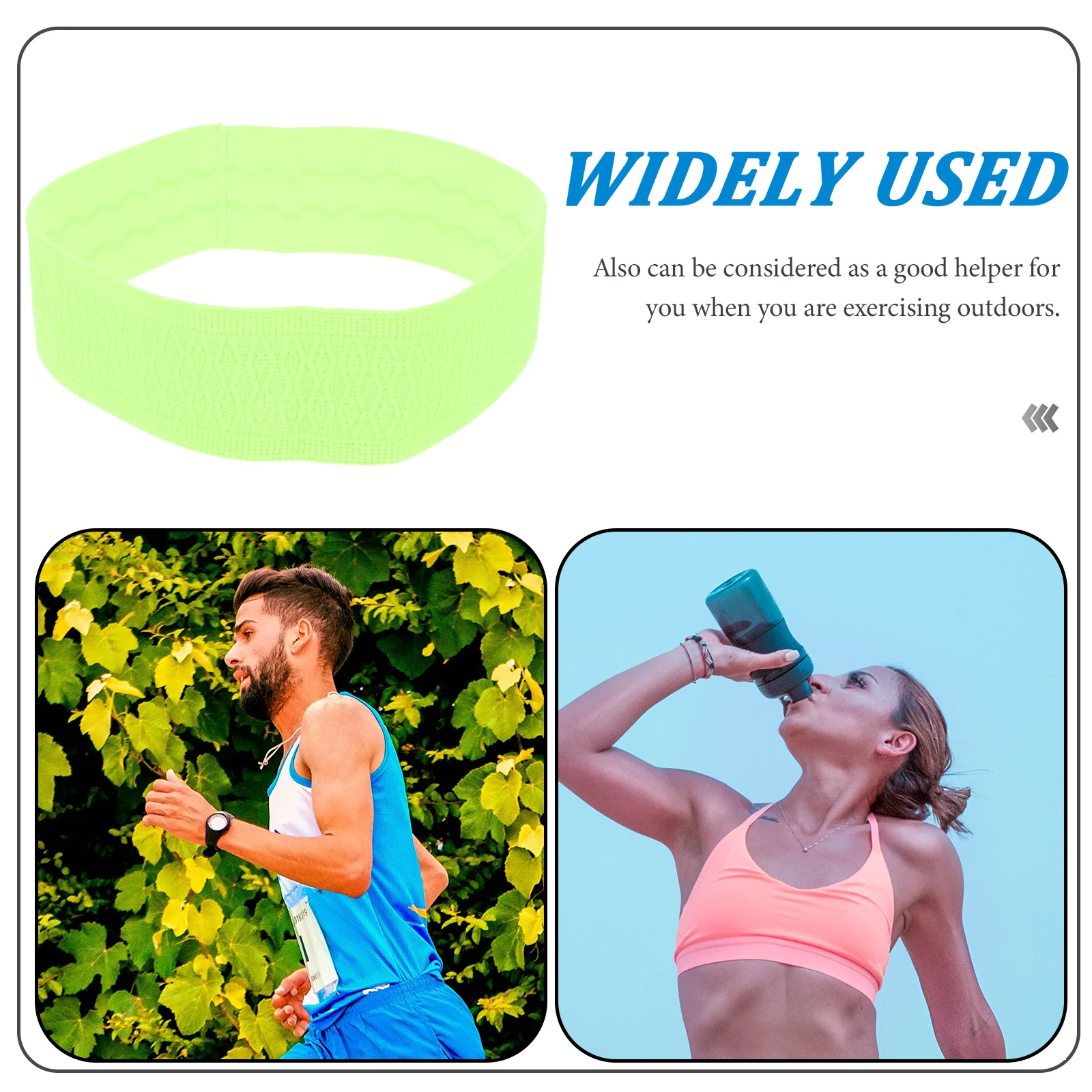 

Elastic Sports Headband Unisex Anti-Slip Sweatband Comfortable Workout Hair Band for Yoga Running Basketball Fitness Training