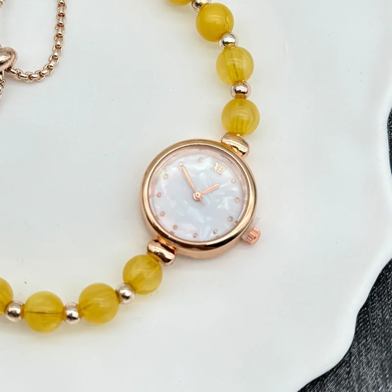 Fashion Women's Quartz Watch 2025 Light Luxury Diamond Inlaid Adjustable Bracelet Premium Feel Couple Watch can be customized