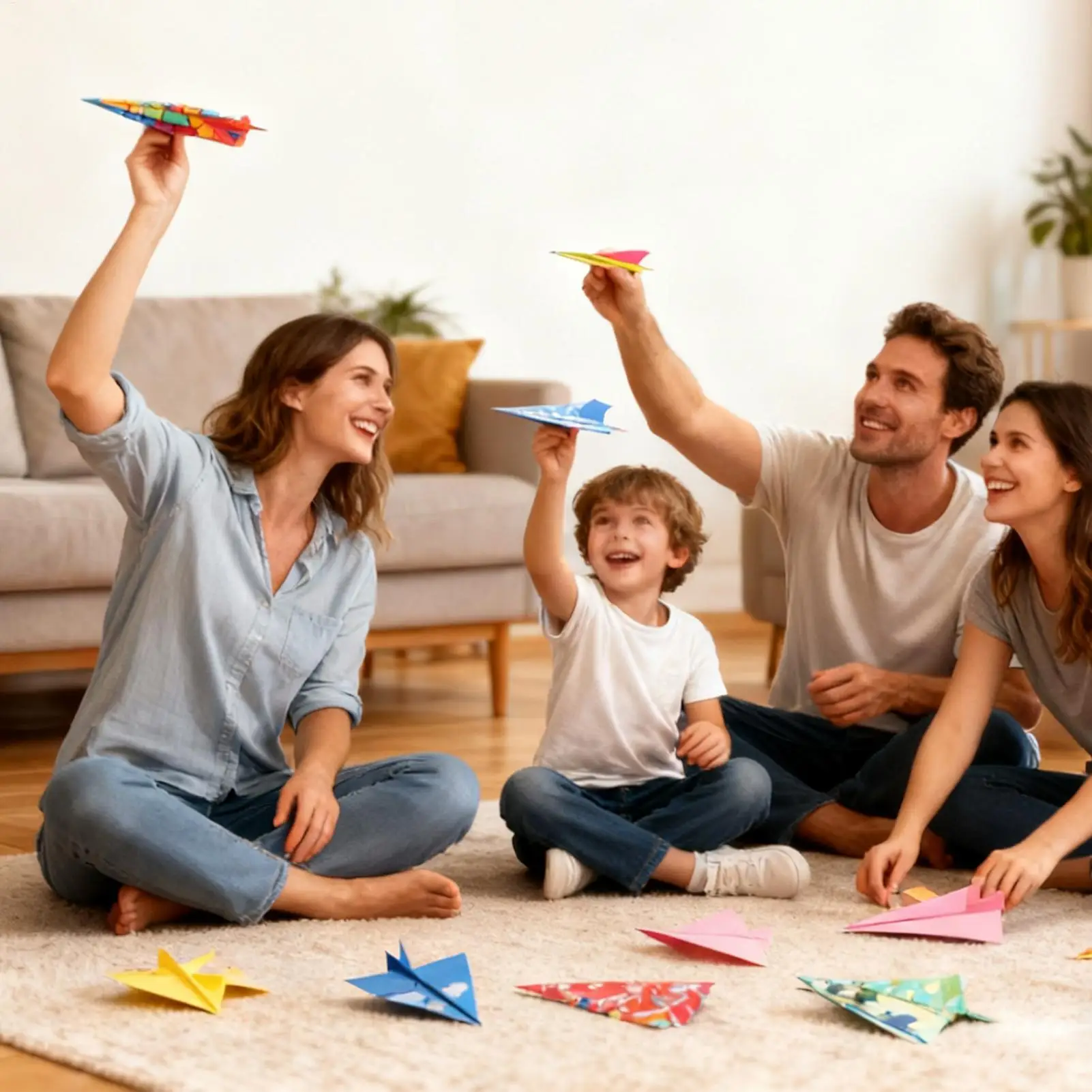 Kit aeroplano di carta Giocattoli colorati con 12 modelli Progetti artistici in carta colorata Giocattoli per bambini Ragazzi Ragazze Adulti Aula