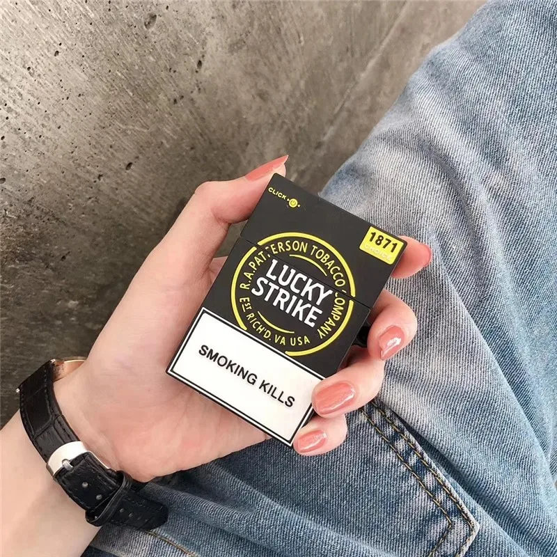 Legal fumaça cigarros escudo para airpods 1 2 caso de silicone fone de ouvido bluetooth sem fio capa protetora para airpods 2 bonito funda