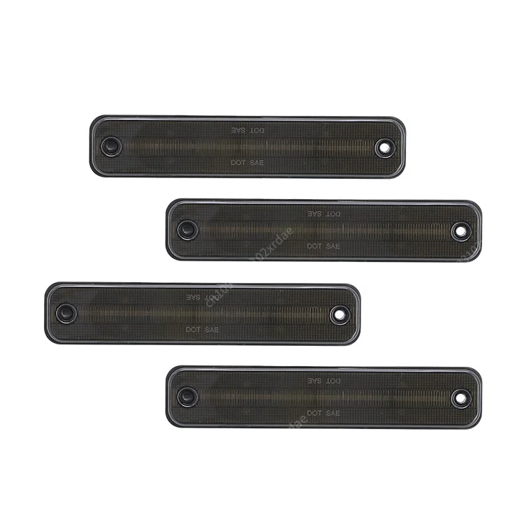 

Ailead Unique Design DOT SAE Smoke and Clear Lens 4X Front&Rear LED Side Marker Lamp Amber and Red Light for Hummer H2 2003-2009
