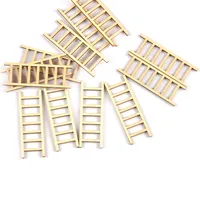 20Pcs/lot 20x60mm Natural Ladder Wood DIY Arts And Crafts Supplies Wooden Embellishments Home Handwork Accessories Garden Decor 4