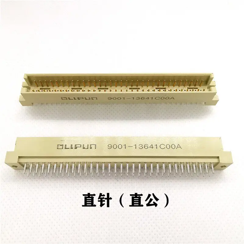 1PCS European socket 364 board-to-board connector 3 rows 64 pins empty middle row Straight Curved  Pin