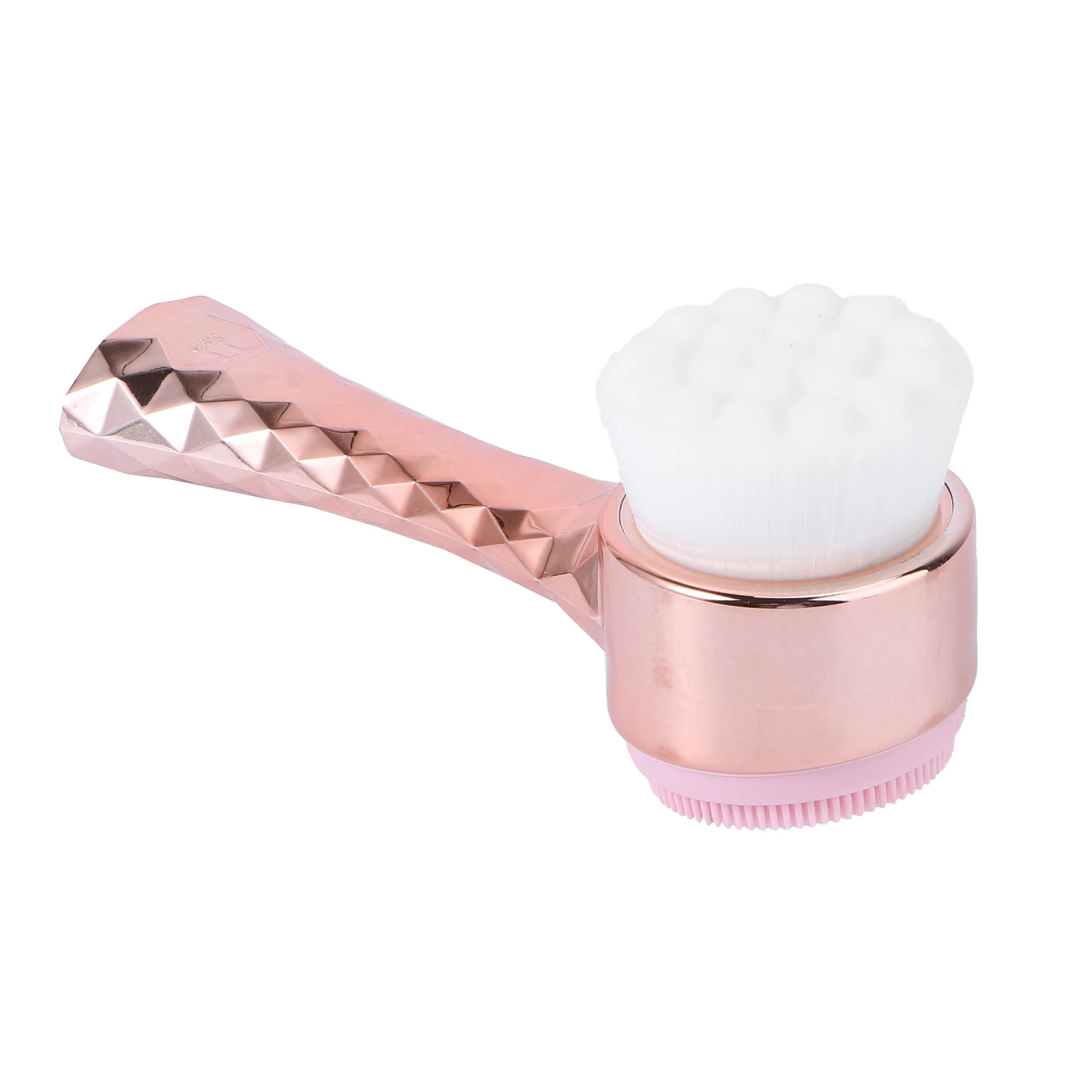 

Facial Cleansing Brush Rose Gold Handheld Soft Bristle Manual Face Wash Tool Body Fruit Cleaner Skin Care Device