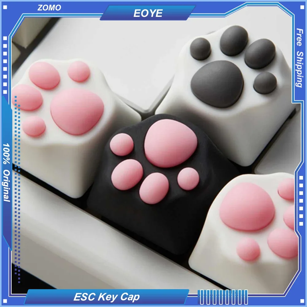 

Zomoplus кошачья лапа тема ESC крышка персонализированные колпачки для индивидуальной механической клавиатуры с возможностью горячей замены милый аксессуар с коробкой для хранения