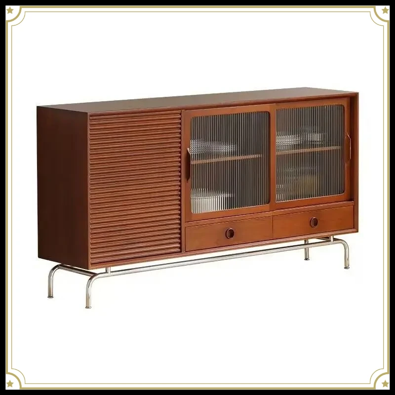 X-S  solid wood dining side tea  style integrated living room home wine cabinet kitchen wall storage locker HG