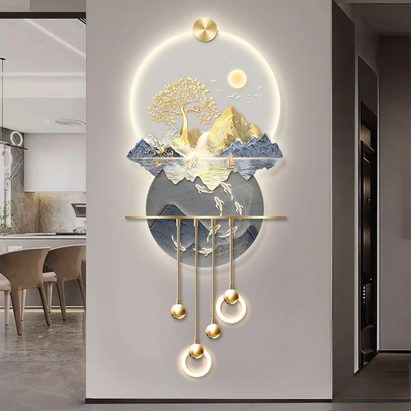 entrance decorative mural clock luxury interior Modern Led wall clock digital large reloj pared grande living room furniture