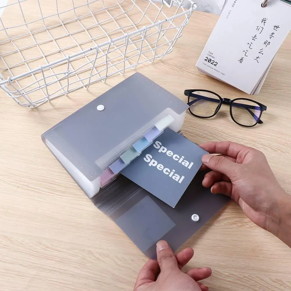 A6 Size Accordian File Paper Holder Bill Folders Filing Box File Folder Expanding Wallet Receipt File Document Organizer