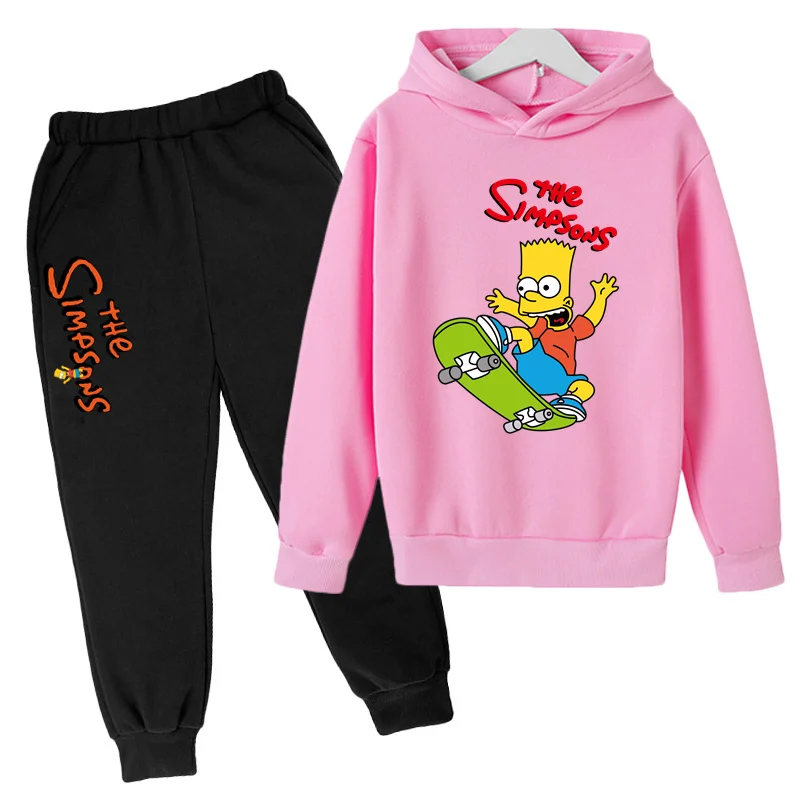 Cool Skateboard Hoodie 2-12-year-old Kids Autumn Boys and Girls Top+Pants Hoodie Two Piece Set Casual Fashion Sports Hoodie Set