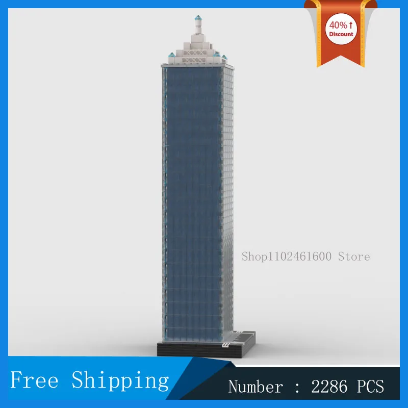 MOC Urban Architecture Renaissance Tower at 1/650th Scale Model Building Block Assembly Street View Collection Toy Gifts