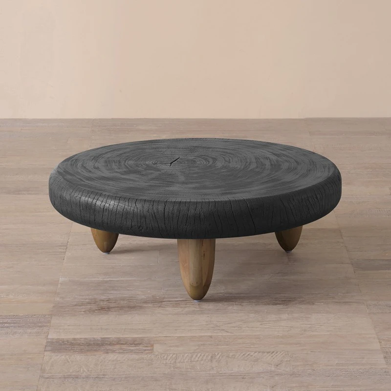 | Wabi-sandy wind special-shaped log low coffee table, Japanese tatami low table
