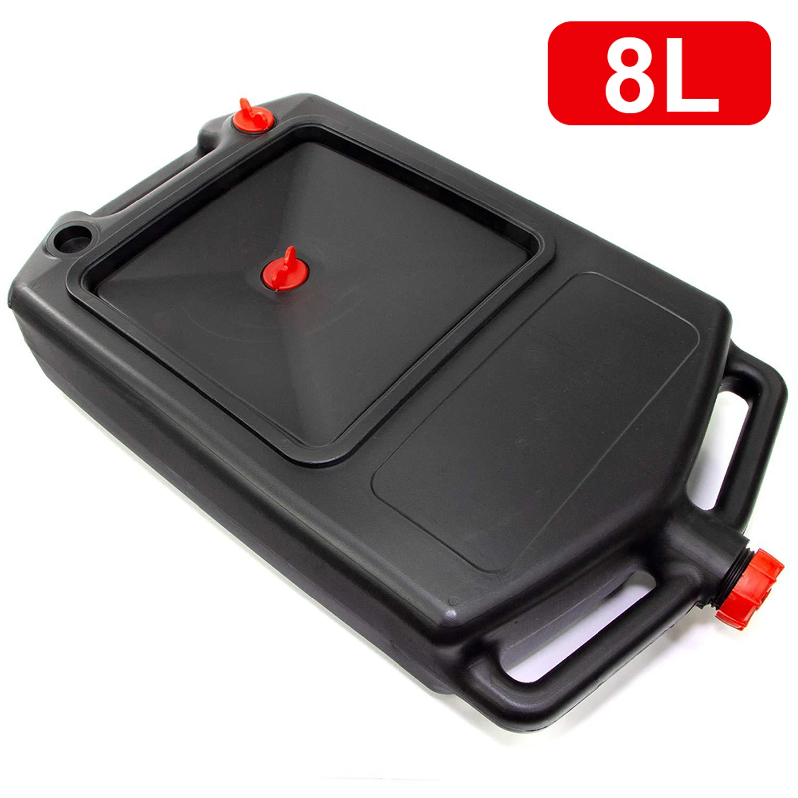 

8L Spill-Proof Oil Drain Pan with Lid Waste Engine Oil Collector Large Capacity Heavy Duty Oil Change Tray for Garage & Workshop
