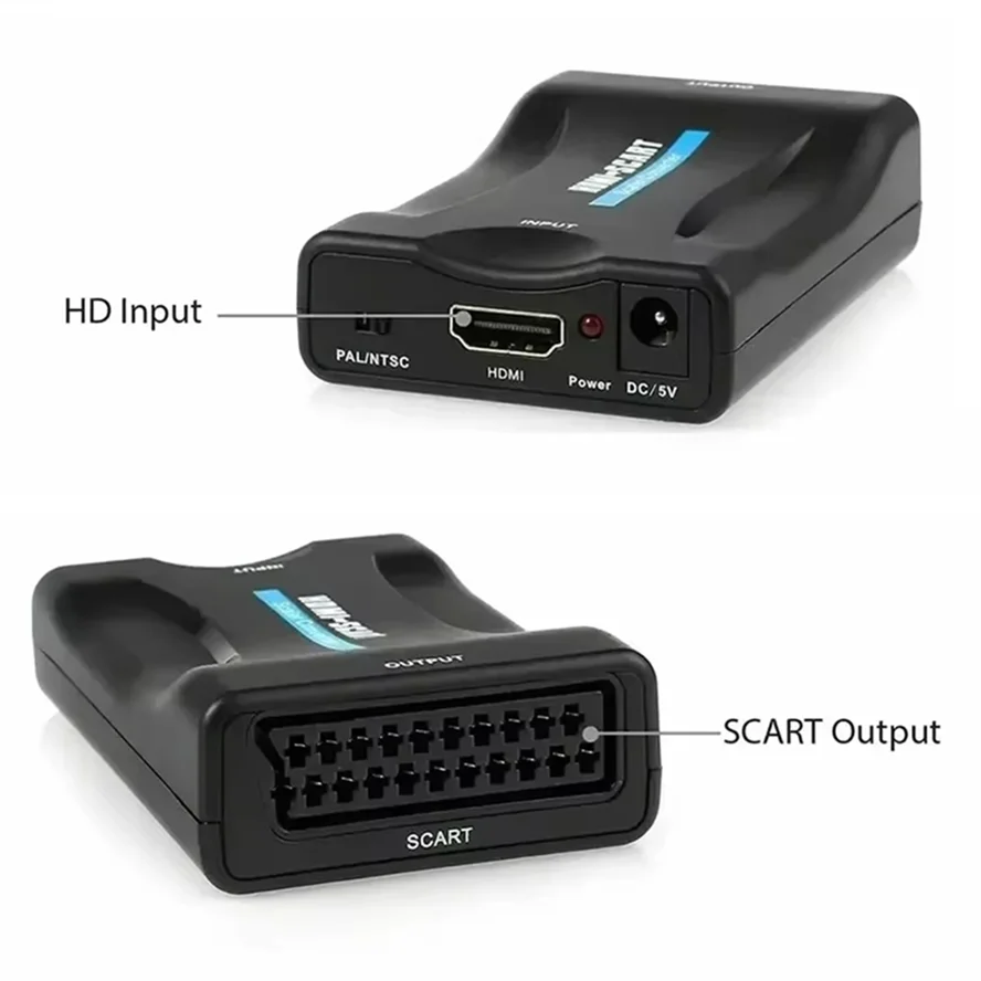 1080P HDMI-متوافق مع محول الصوت والفيديو الراقي محول الإشارة مع كابل USB لـ HDTV Sky Box STB DVD