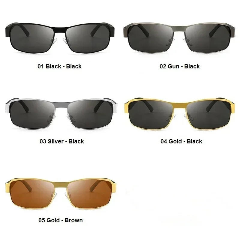 الكلاسيكية الإطار المعدني الرجال الاستقطاب النظارات الشمسية الفاخرة العلامة التجارية مصمم نظارات شمسية للرجل القيادة الصيد UV400 خمر نظارات
