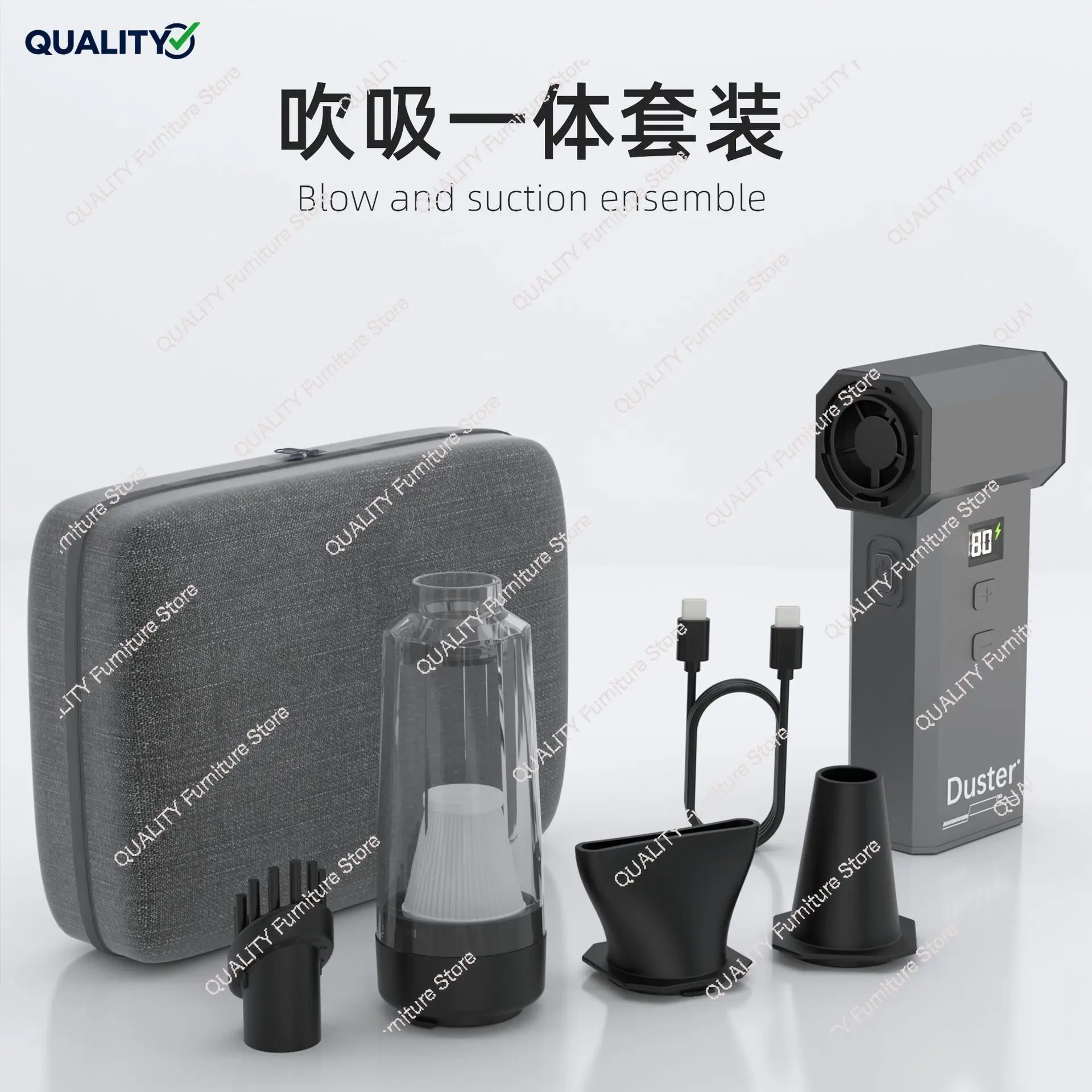 Dust Blower Violent Fan Small Wireless Handheld High Speed Turbine Fan High Power Vacuum Cleaner Blow Suction All-in-One Machine