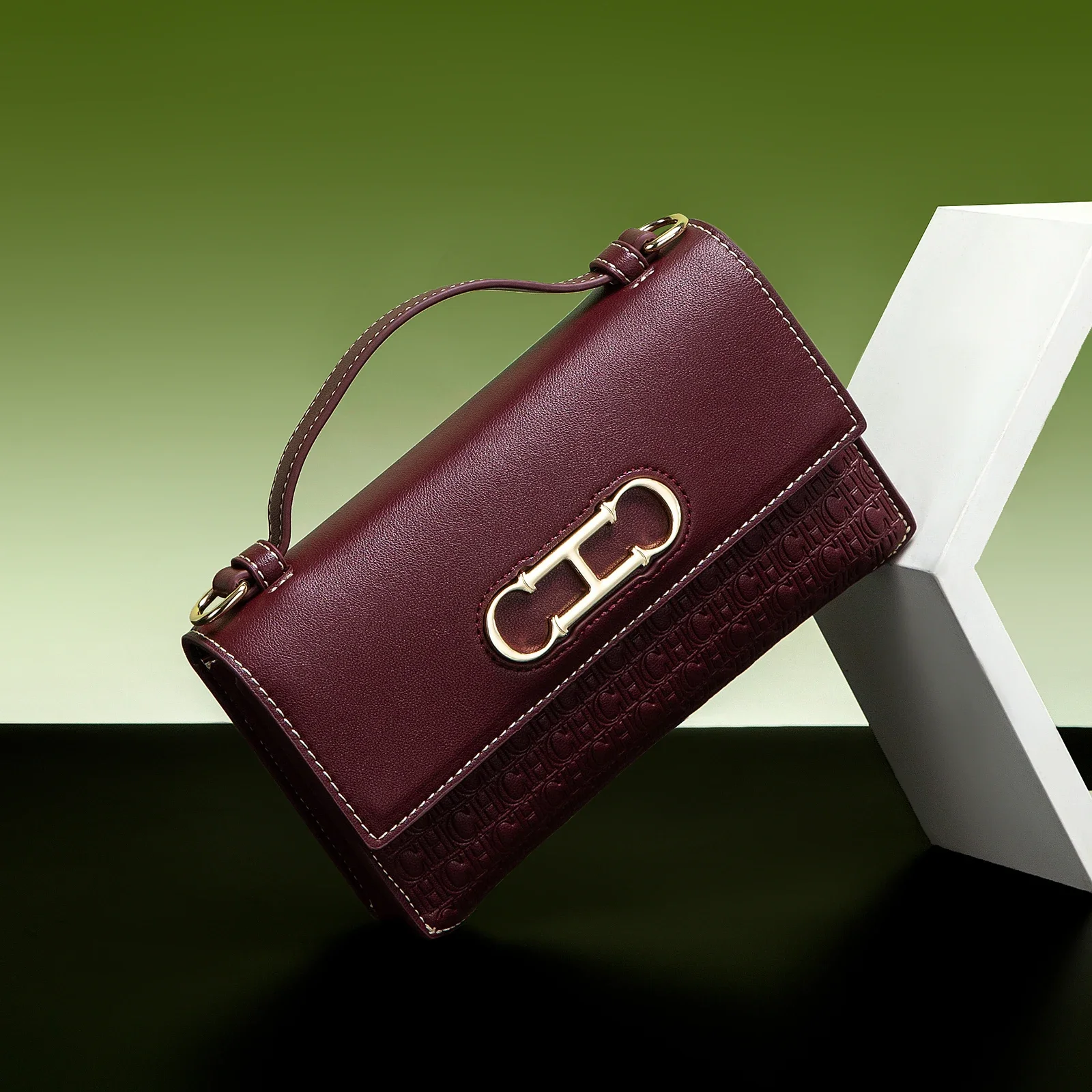 

CH Сумка через плечо Брендовая женская сумка с буквенным принтом Кожаная компактная элегантная сумка-тоут Изысканная модная женская сумка