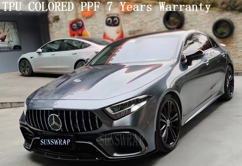

Glossy Moonlight Gray PPF Vinyl - Liquid Metal TPU PPF Protection for High-End Vehicle, Boat Hull, Business Jet 5x52ft/roll