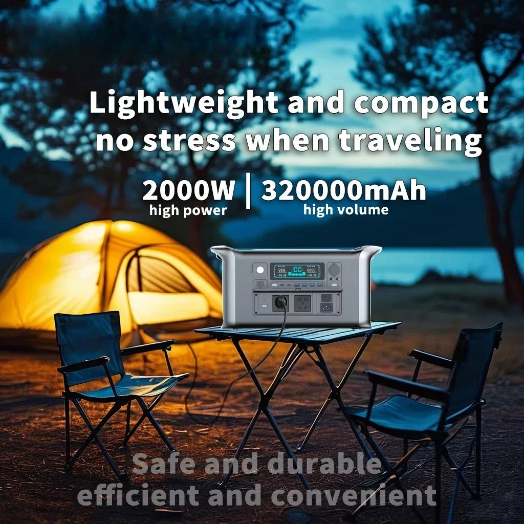 1800W Pure Sine Wave Home Solar Generator 320000mAh 1024Wh Portable Power  Light Emitting Diode MPPT Outdoor Car Jump Starter