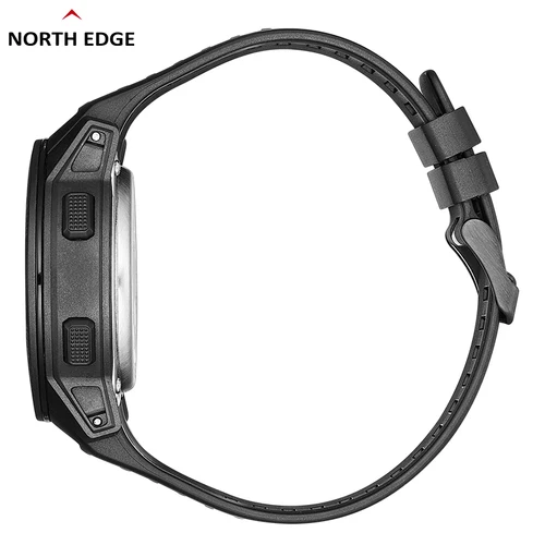 Imagen 2 del producto NORTH EDGE Mars 3 reloj militar para hombre caja Digital de fibra de carbono para hombre resistente al agua 50M relojes deportivos reloj de pulsera LED de hora mundial