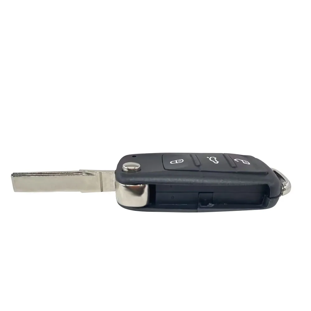 XNRKEY-Flip carro remoto chaveiro para VW, Passat, Polo, Skoda, Seat, Polo, golfe, besouro, nenhum logotipo, 3B, 434Mhz, ID48, 5K0837202AD