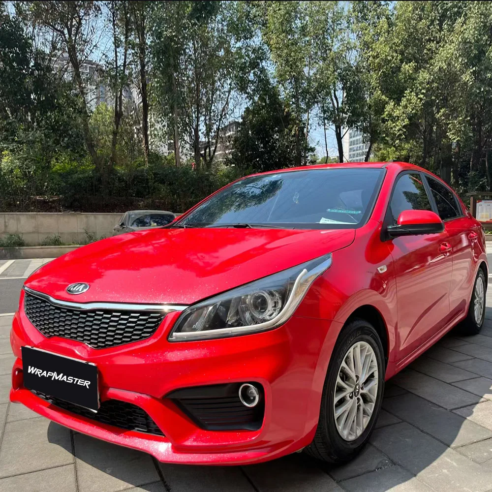 

Wrapmaster 5M/10M/18M High Stretchable Car Vinyl Gloss Sparkle Red Motorcycle Paint Protection Film