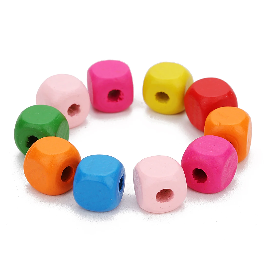 100-200 stücke 6 8 10 12mm Mehrfarbige Quadratische Runde Holz Perlen für Schmuck Machen Spacer Holz Perlen DIY Armband Halskette, Die – Detail 19