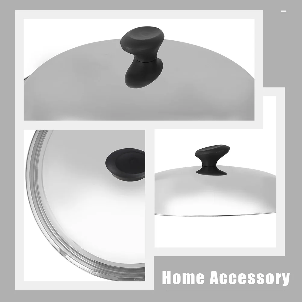 

Anti-scald Universal Cooking Pan Cover Stainless Steel Pot Lid Heat-resistant Easy Clean Home Kitchen Accessory