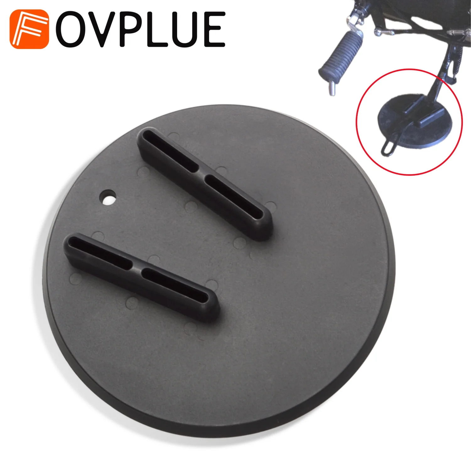 

Motorcycle Foot Kickstand ABS Side Stand Coaster Pad Puck Floor Protector For Harley Honda Suzuki Touring Sportster Dyna Softail
