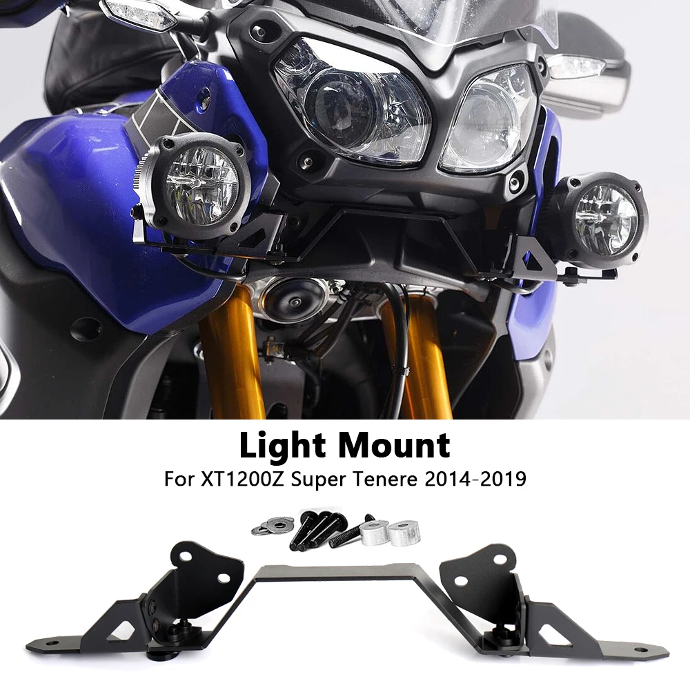 

For YAMAHA XT1200Z Super Tenere 2014-2019 Auxiliary Lights Bracket Fog Lights Bracket Motorcycle Driving Light Mount Black