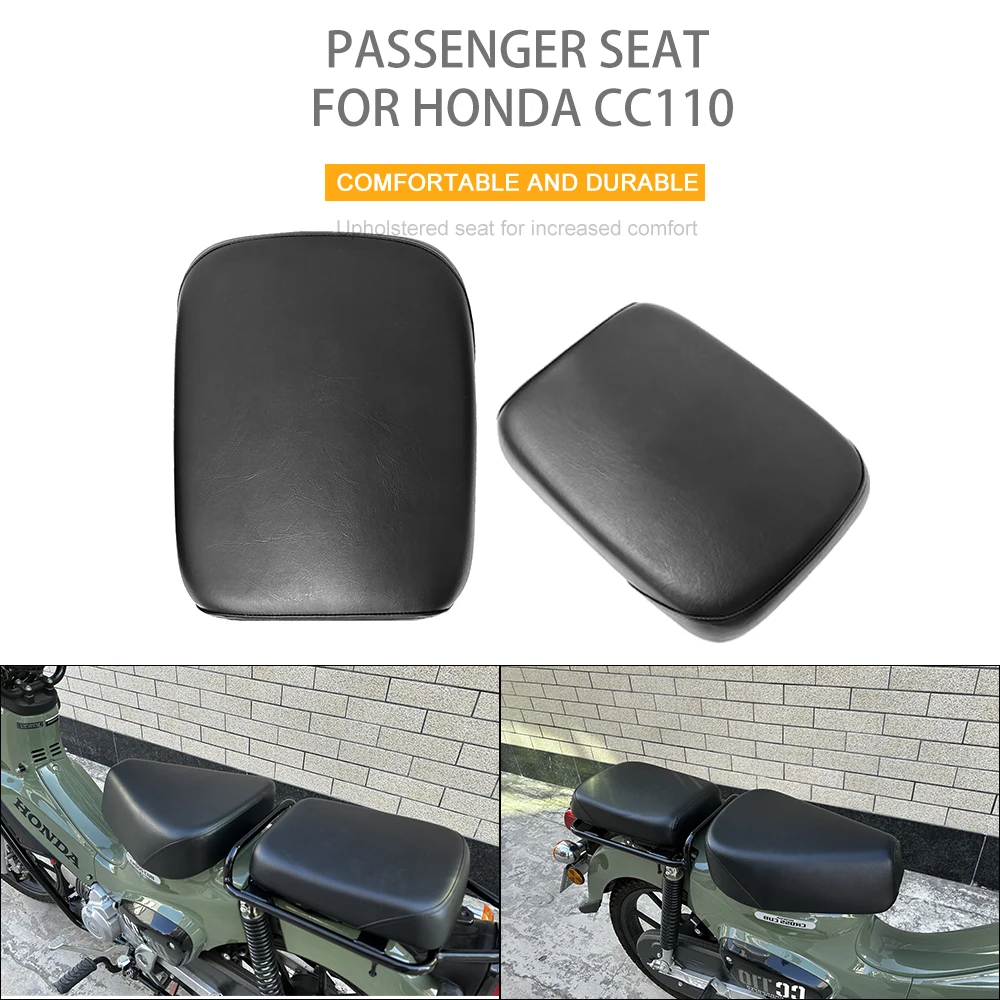 Motorcycle Accessories passenger seat PU Leather Rear Pillow Seat for HONDA CC110 CROSS CUB 110