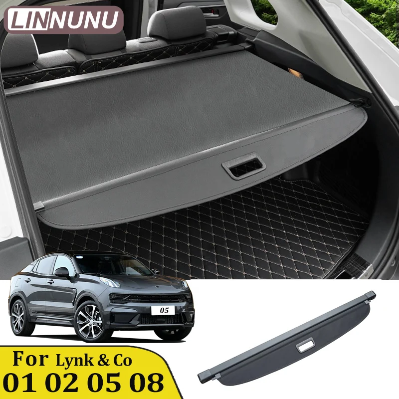 LINNUNU For Lynk & Co 01 Lingke 02 05 08 accessories Car Trunk Curtain Retractable Shields Luggage Rack Partition Shades Protect