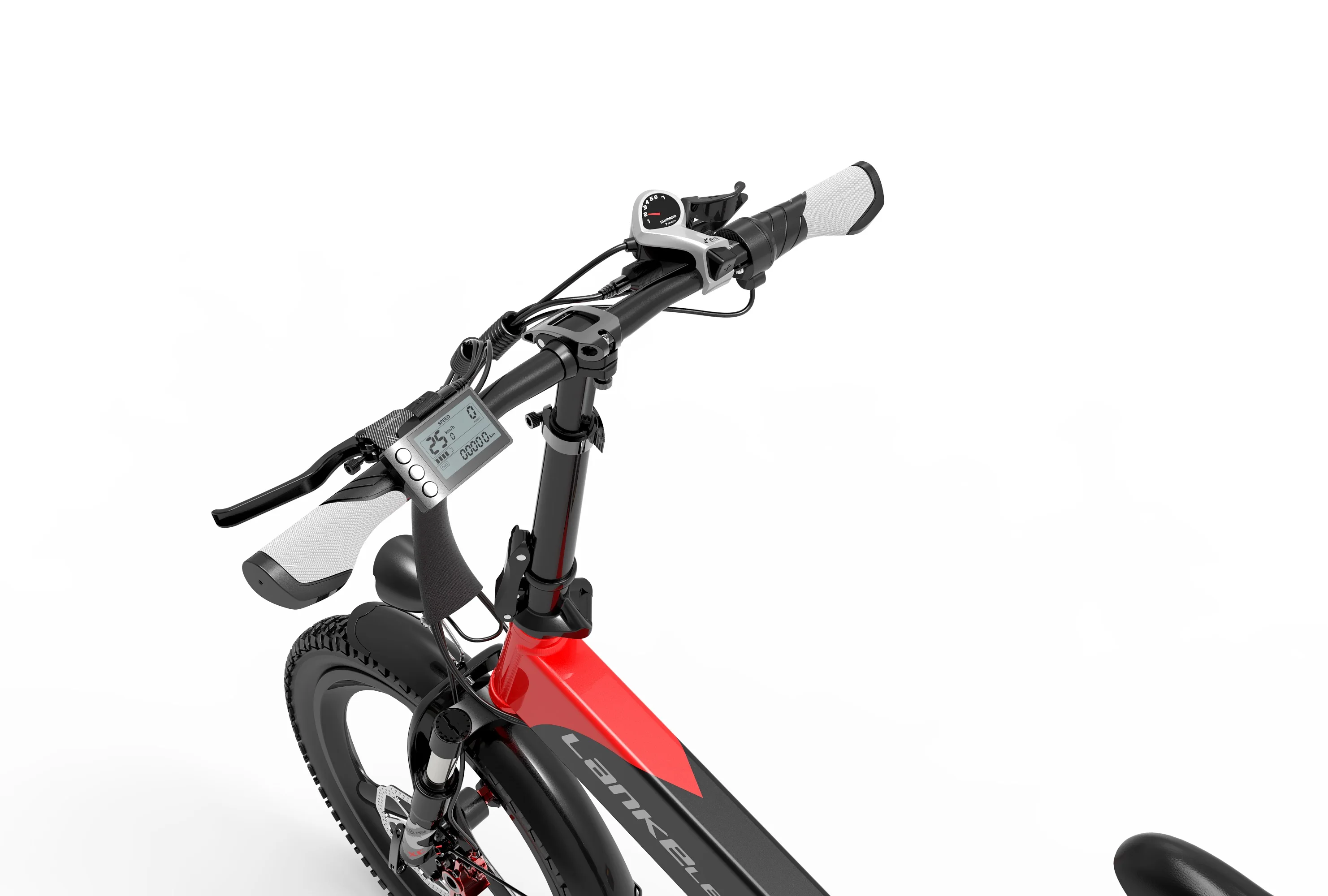 LANKELEISI G660 E-Bike, 45-110KM Reichweite, 48V 500W Leistung, 20 * 1,95" Mountainbike-Gummireifen, Hydraulische Scheibenbremsen für Geländefahrten