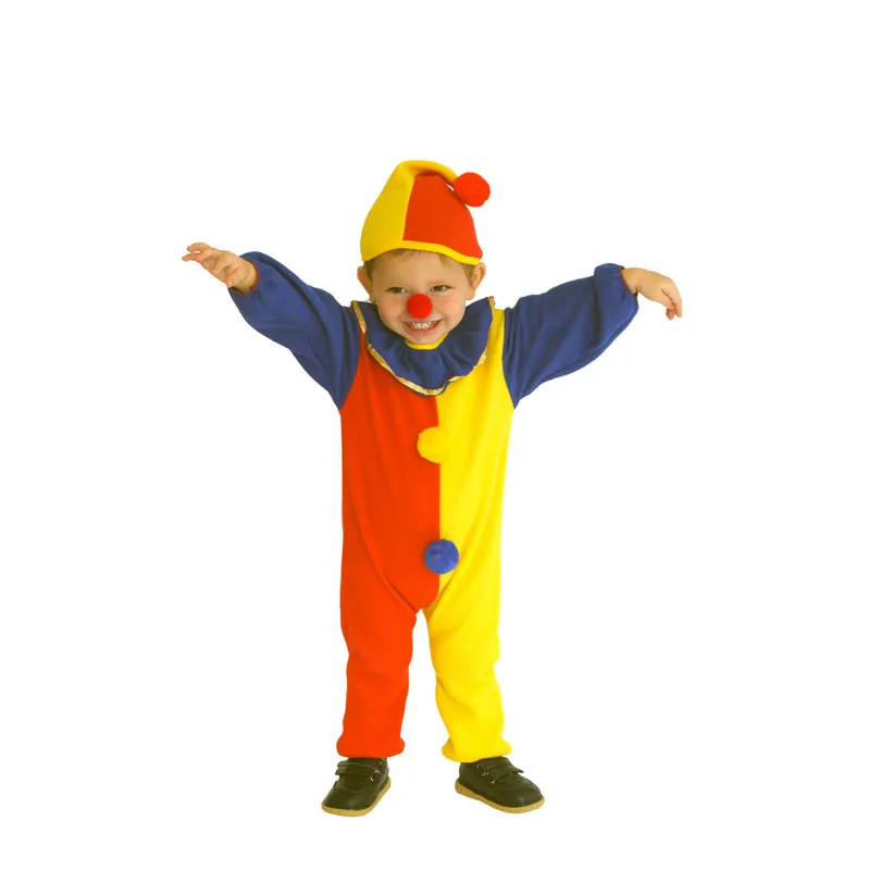 Birthday Party Kids Child Clown Costume for Baby Girls Boys Naughty Haunted House Toddler Carnival Colothing