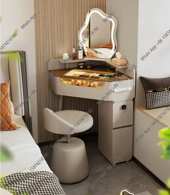 

Современный простой туалетный столик для спальни K Apartment, не занимающий много места, миниатюрный угловой туалетный столик, новый компактный комод