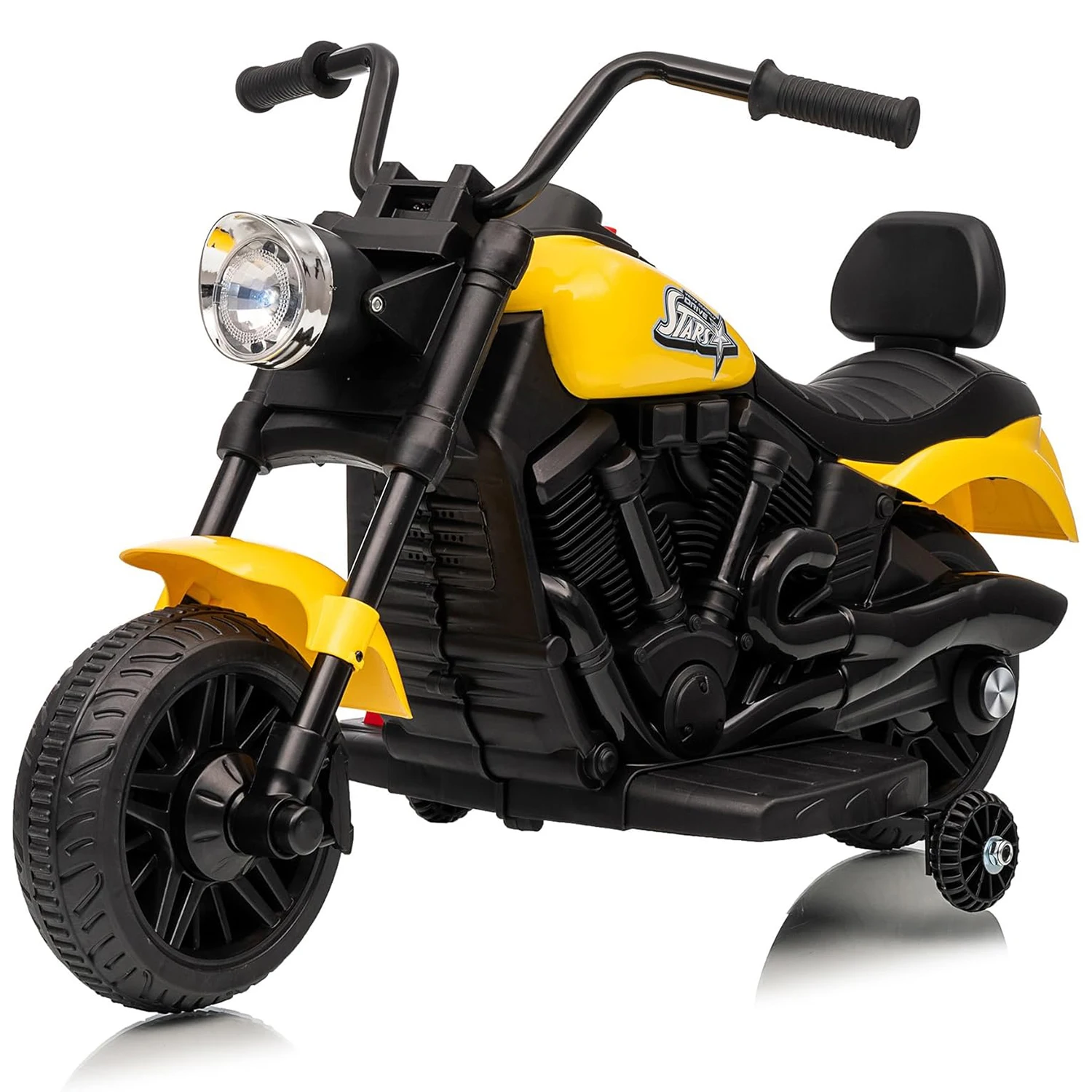 Elektrische motorfiets kinderen 6V 4.5AH motor met 2 steunwielen muziek en LED-licht voor kinderen van 3-6 jaar - afbeelding 2