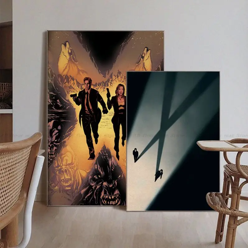 

The X-Files Self-adhesive Art Poster Retro Kraft Paper Sticker DIY Room Bar Cafe Room Wall Decor