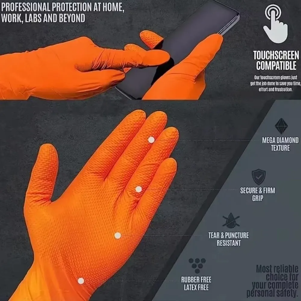 10-pcs-luvas-de-nitrilo-resistentes-laranja-preto-com-diamante-texturizado-luvas-descartaveis-antiderrapantes-luvas-de-seguranca-a-prova-dwaterproof-agua