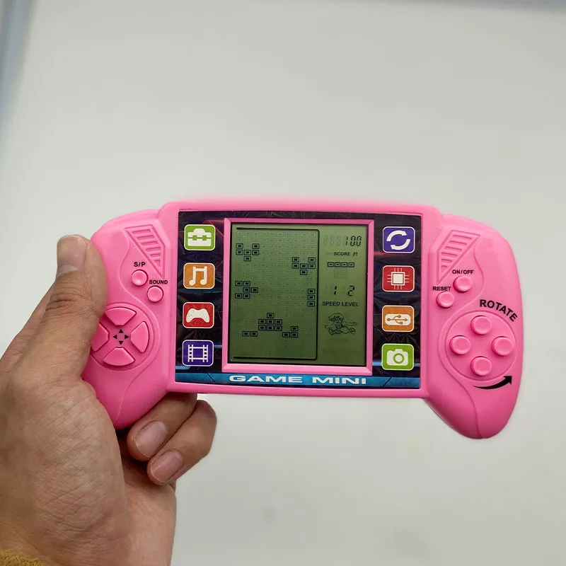 JOGO DE TIJOLO-Handheld Game Console, presente clássico da infância, tela grande, brinquedos eletrônicos, 1PC