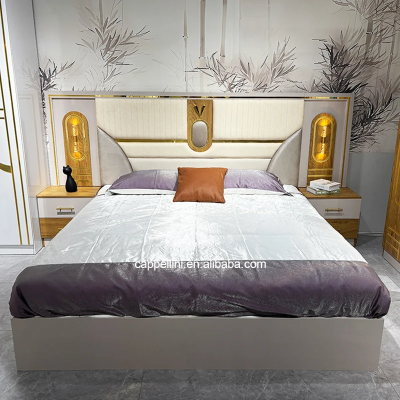 

Complete Bedroom Furniture Chambre a Coucher king Size Bed Room Set Douoble Wooden Frame Modern Luxury Bedroom Sets Furniture