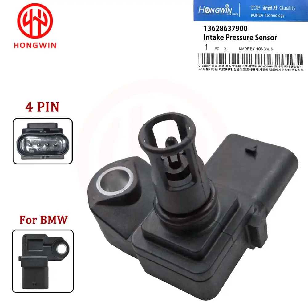 HONGWIN Genuine No: 13628637900 New Intake Manifold Absolute Pressure MAP Sensor 882411009 For BMW 1 2 3 4 5 8 X3 X4 X5 X6 X7 Z4