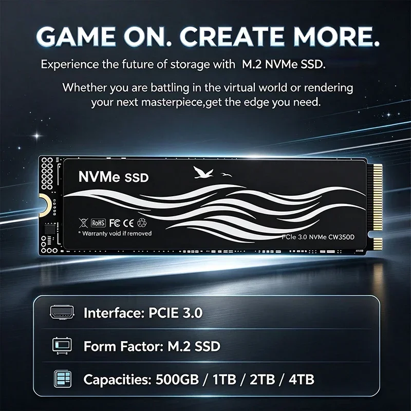 High Speed PCIe Gen3 NVMe M 2 SSD 500GB 1TB 2TB 4TB High Speed SSD Drive For Laptop PC OEM Original