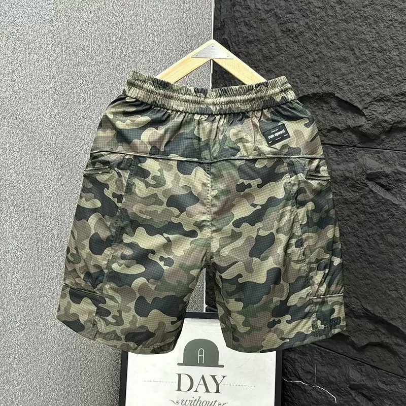 Casual Camouflage Shorts Men's Summer Loose Vintage Workwear Dirt Resistant Four-Five Parts Pants Wear-Resistant Cargo Shorts